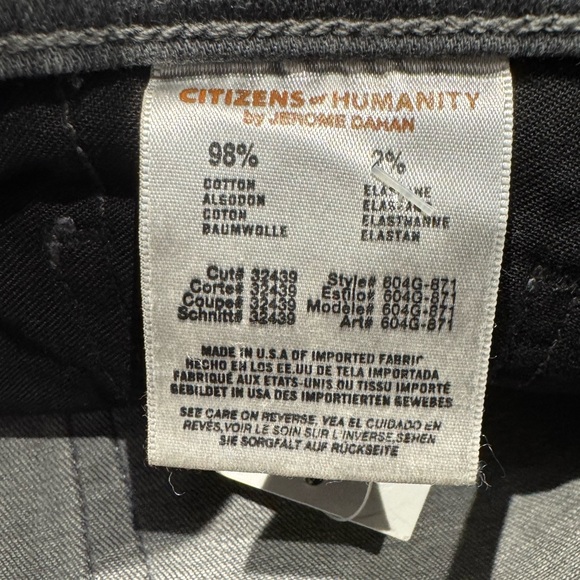 CITIZENS oF HUMANITY Men's SID Classic Straight Leg Jeans Gray Wash NWT - Picture 2 of 8